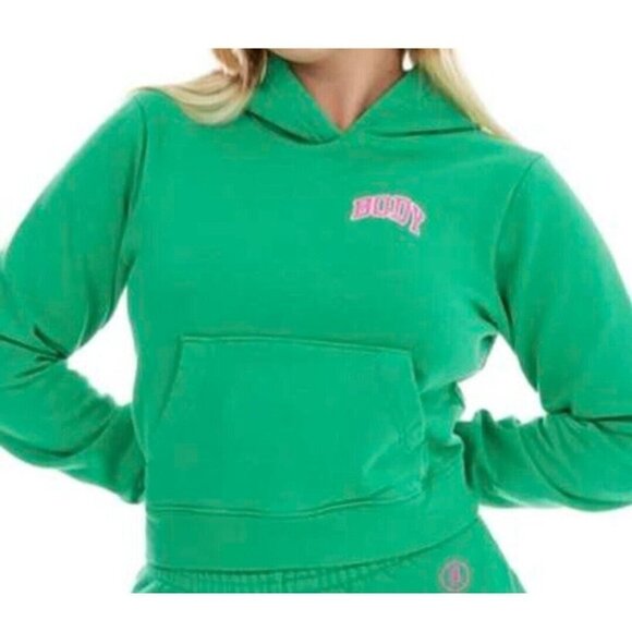 New Body by Raven Tracy Hoodie Womens S Green Pullover Sweatshirt Pocket - Picture 1 of 10